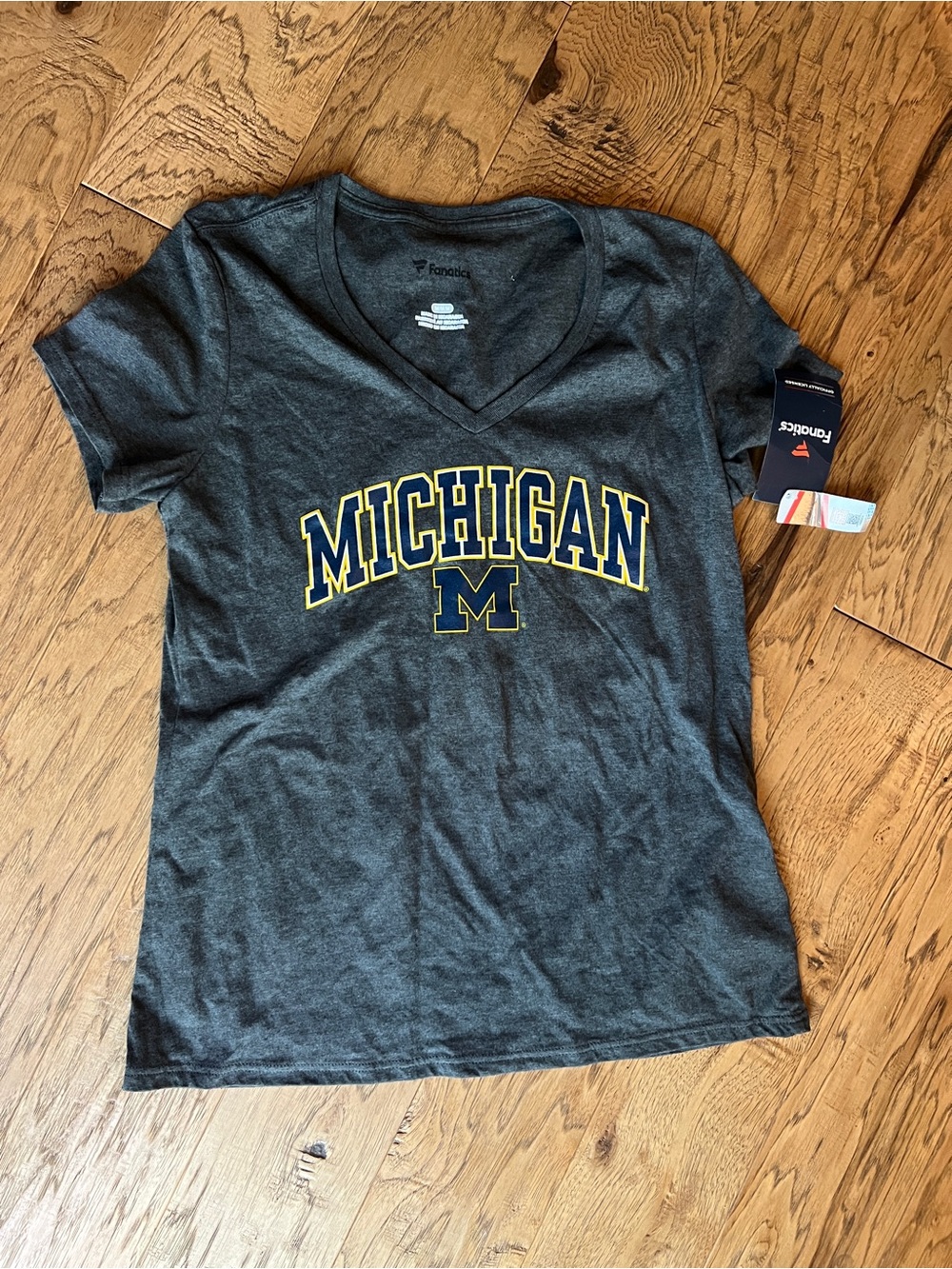 Fanatics Dark Gray Crewneck Tee with Subtle Logo